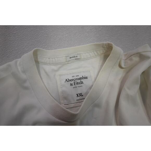 Abercrombie & Fitch Muscle Fit Tee Shirt Long Sleeve White Boys Size 2XL XXL - Picture 10 of 12